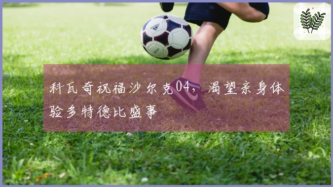 科瓦奇祝福沙尔克04，渴望亲身体验多特德比盛事
